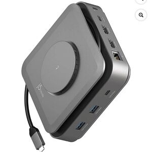 j5create USB-C Dual 4K HDMI Docking Station with 15W Wireless Charging Brand New